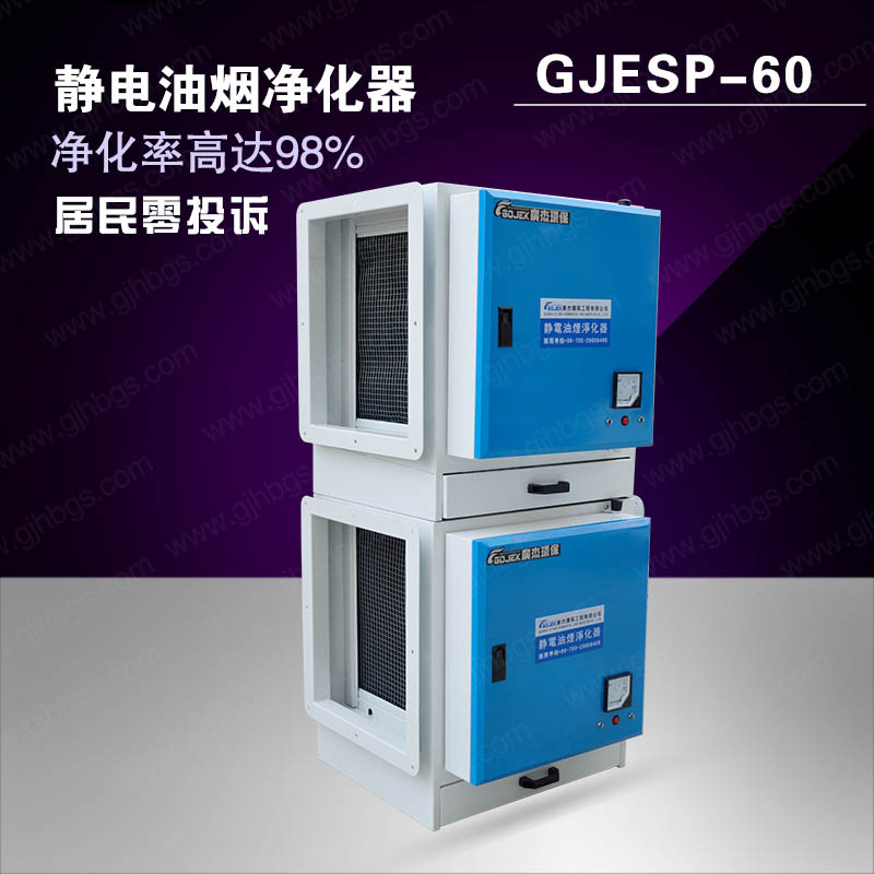 兩個(gè)單臺組合成的油煙凈化器